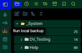 Fig. 1: Το εικονίδιο Run Local Backup